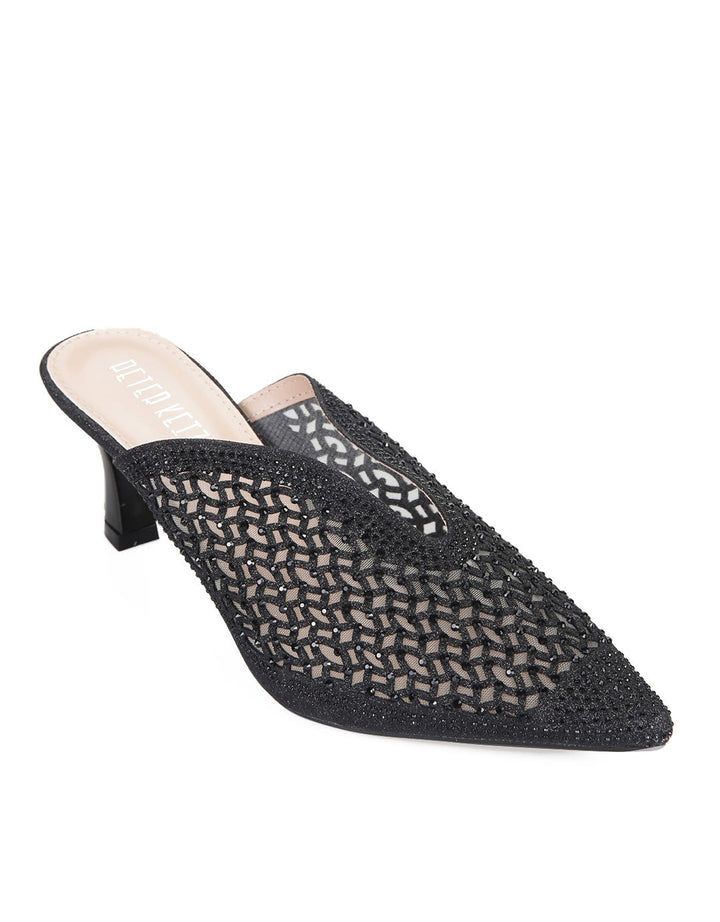 Peter Keiza Sepatu Heels Detail Wide Diamante Strap