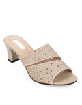 Peter Keiza Glittery Circle Heels Sandals