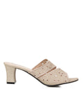 Peter Keiza Glittery Circle Heels Sandals