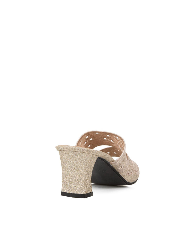 Peter Keiza Glittery Circle Heels Sandals