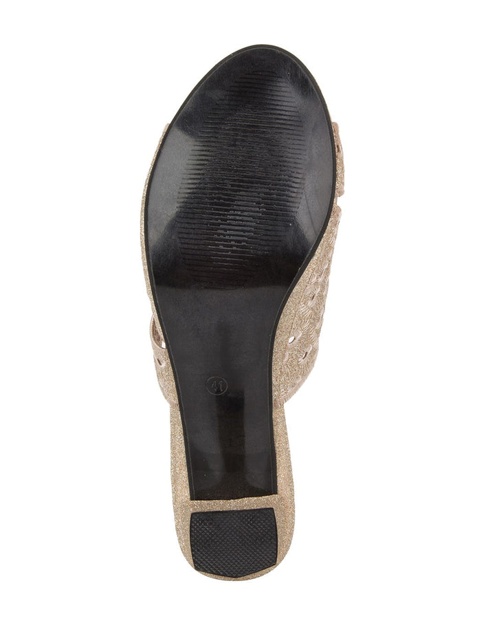Peter Keiza Glittery Circle Heels Sandals