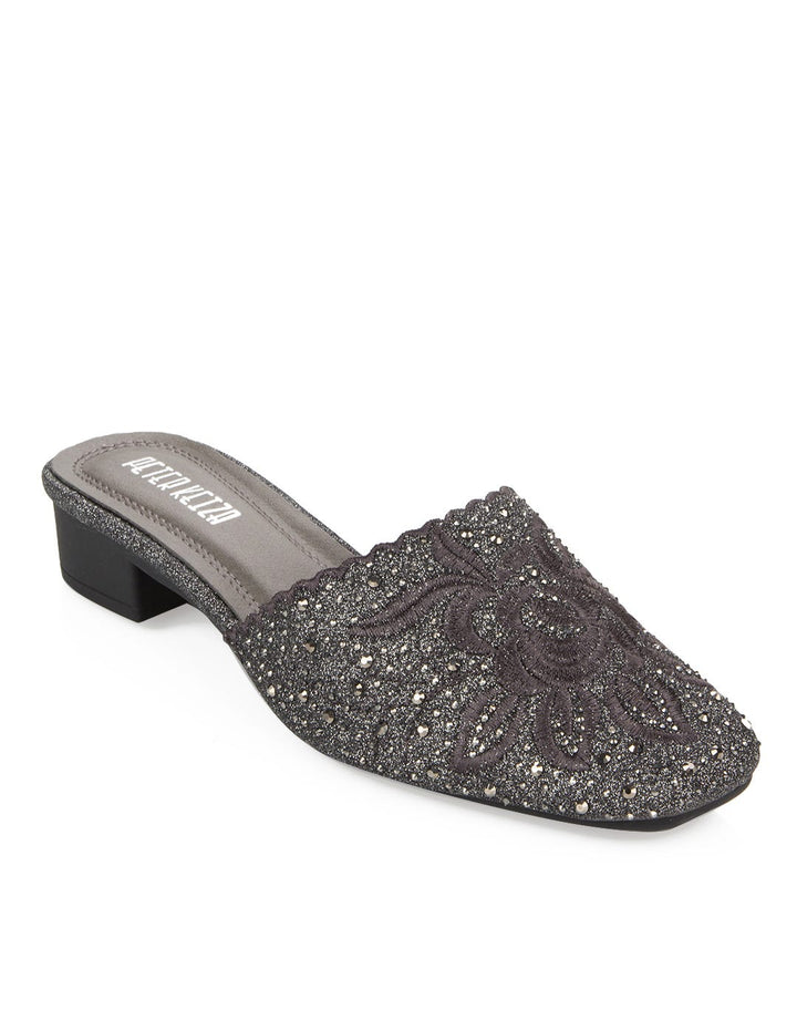 Peter Keiza Sepatu Heels Aksen Bordir & Diamante