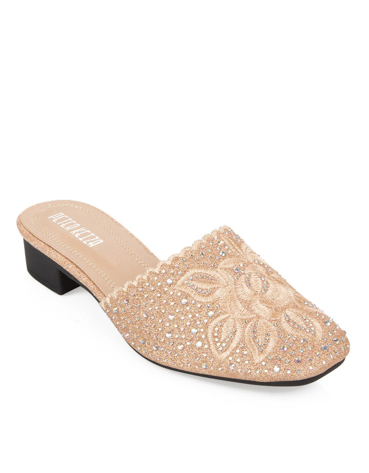 Peter Keiza Sepatu Heels Aksen Bordir & Diamante