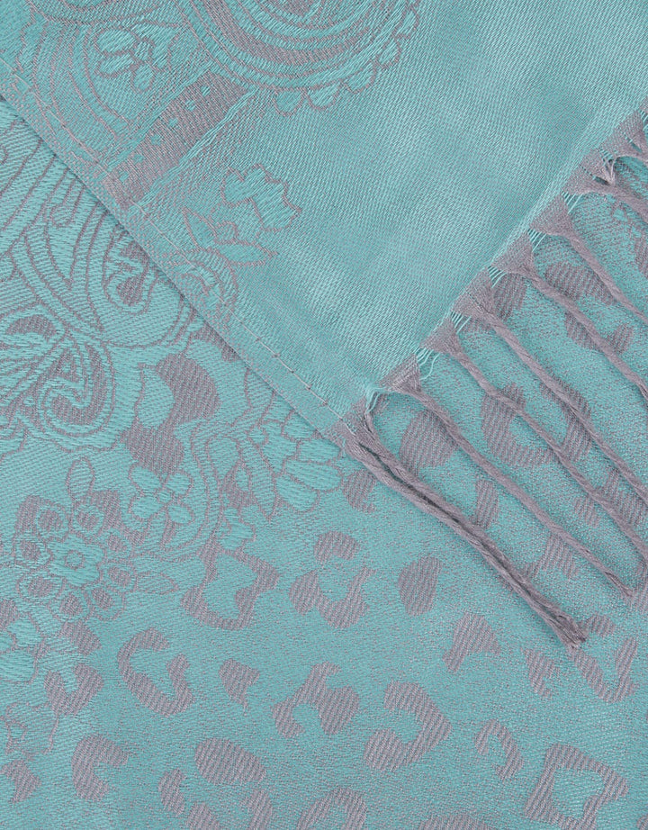 Hijabku Motif Rintik Air Kontras Pashmina