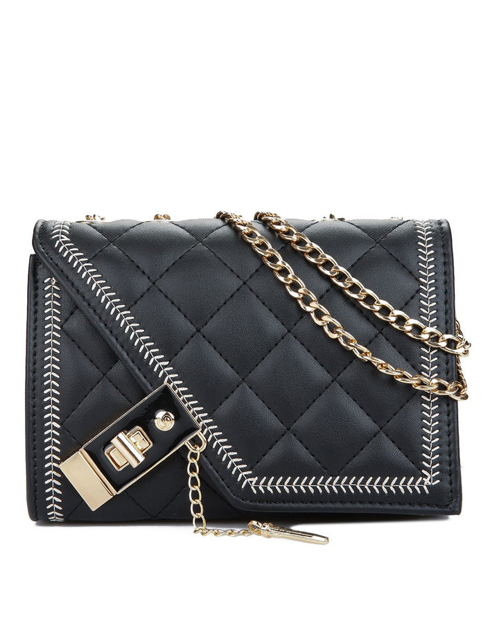 Huer Elye Quilted Flap Sling Bag