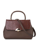 HUER Herye Croc Embossed Satchel Bag