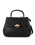 HUER Herye Croc Embossed Satchel Bag