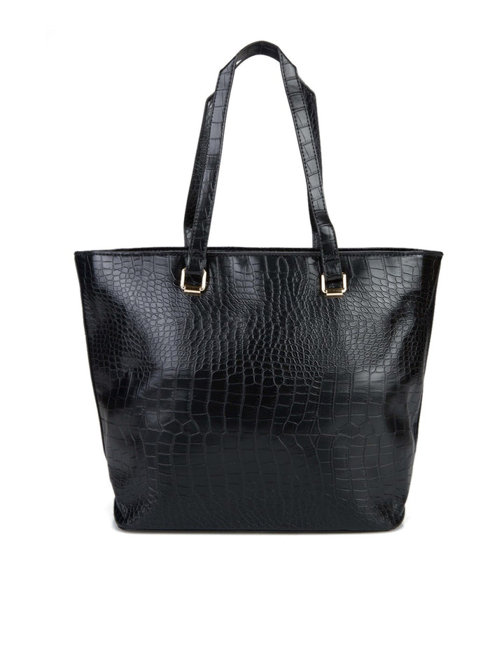 Huer Seyo Croc Embossed Tote Bag