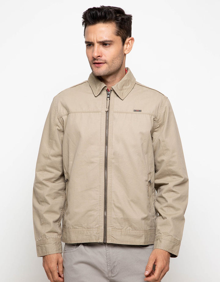Cardinal Casual Men Cotton Zipper Shirt