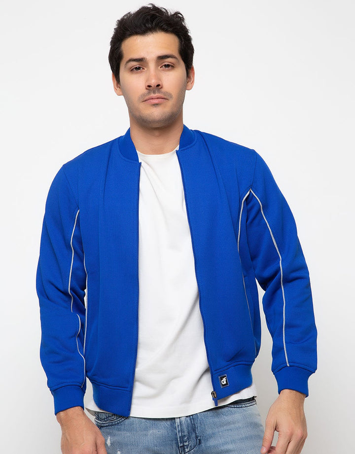 D&F Jaket Bomber Detail Thin Stripe