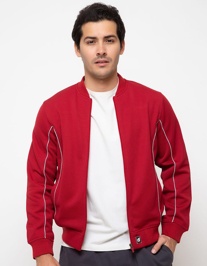 D&F Jaket Bomber Detail Thin Stripe