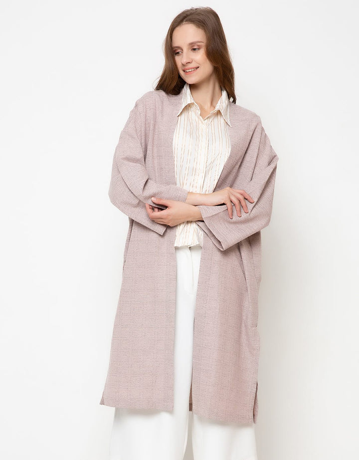 TRISET Outerwear Panjang Aksen Tekstur