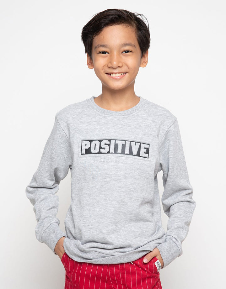 POSITIVE EMB SWEATER