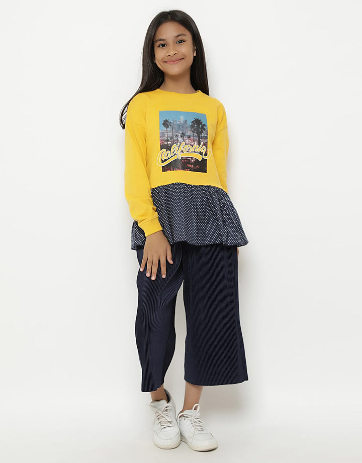 Nevada Woven Dot Cali Sweater Anak Perempuan