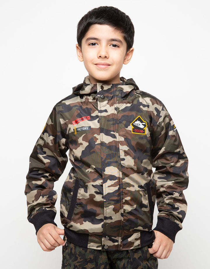 Twist Kids Jaket Hoodie Print Camouflage