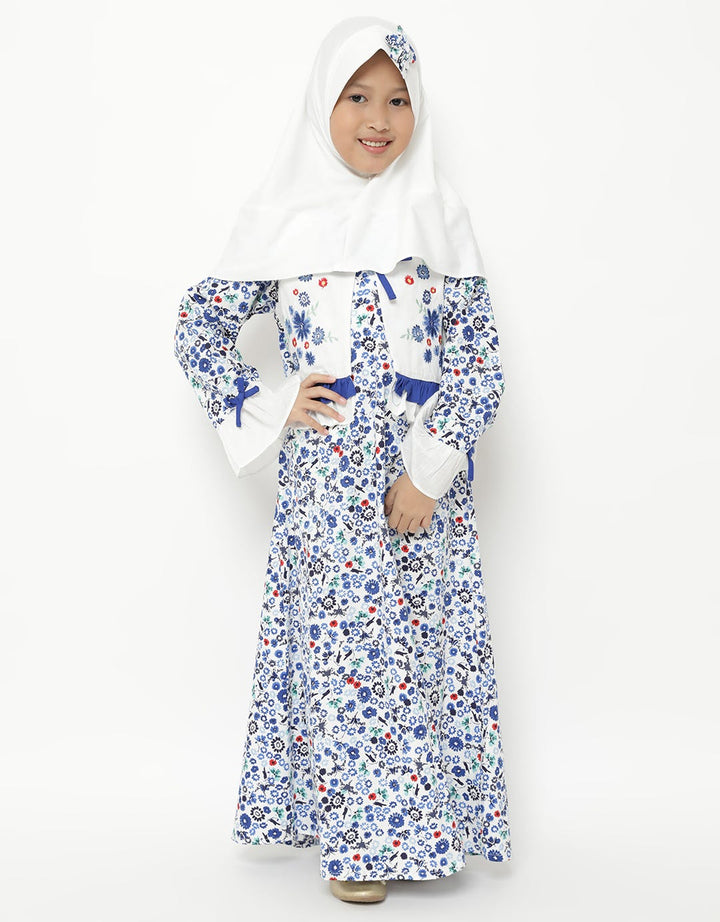 Jedea by Donita Muslim Floral Dress with Embroidery Accents