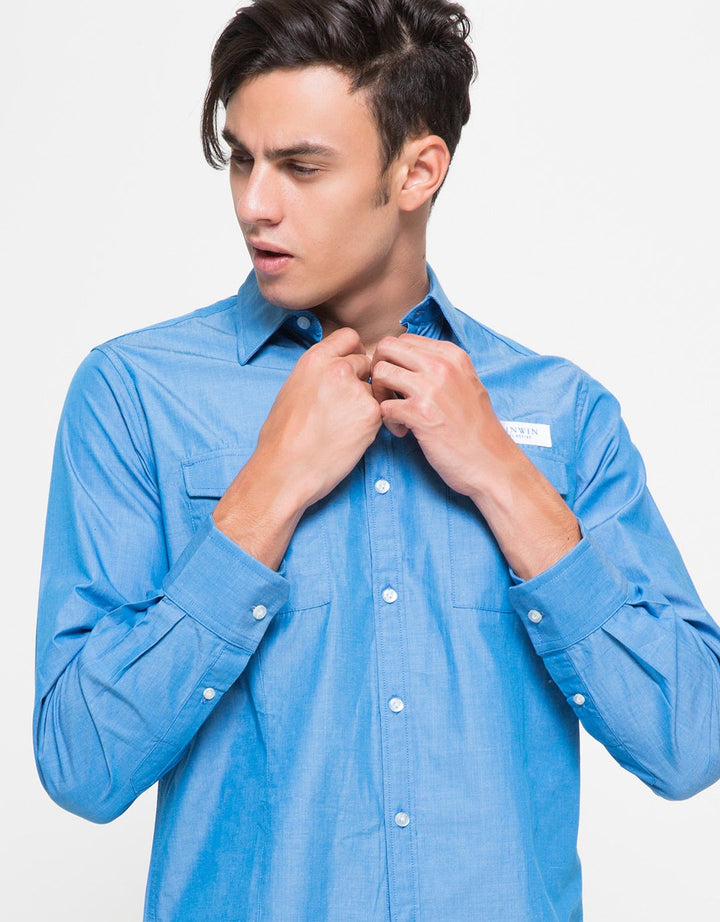 Johnwin Double Chest Pockets Detailed Shirt