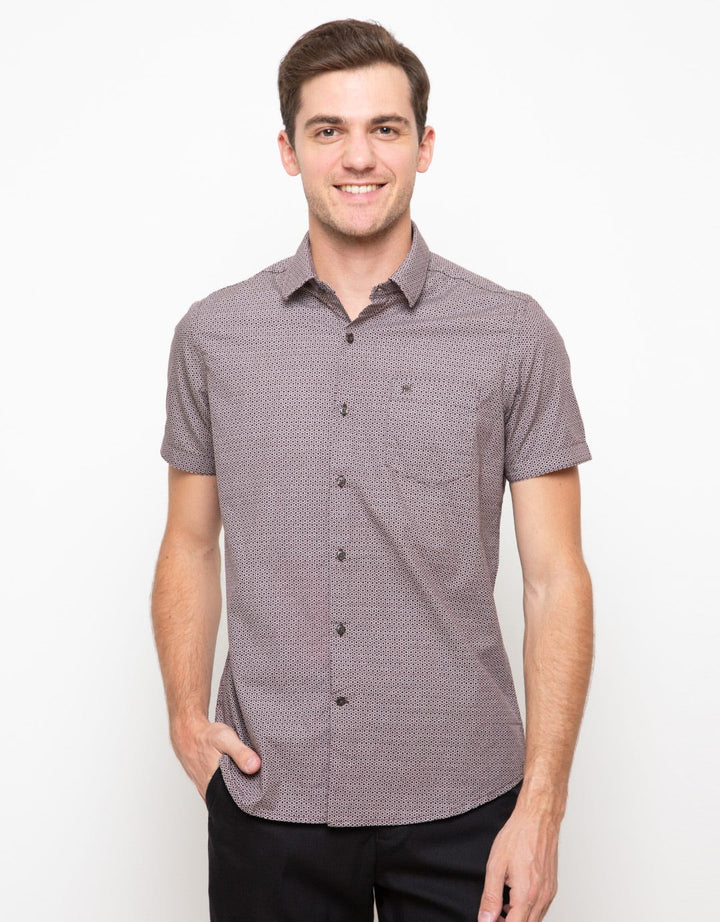 Johnwin Kemeja Lengan Pendek Full Print