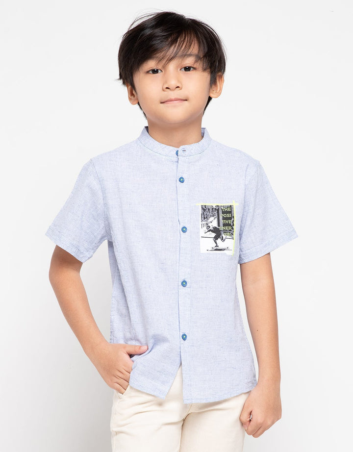 Jsp Boys Kemeja Tangan Pendek Positive Energie 03 (5-14 Tahun)