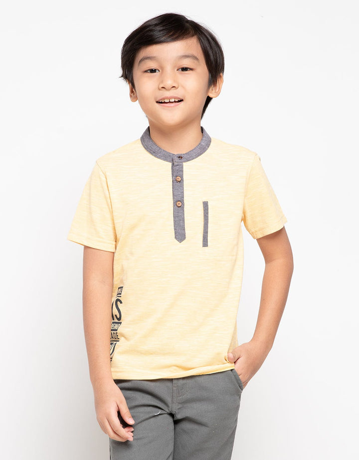 Jsp Boys Tshirt Seven Color Henley 06 (5-14 Tahun)