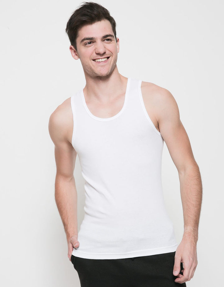 Crocodile Singlet Combed Cotton Pria