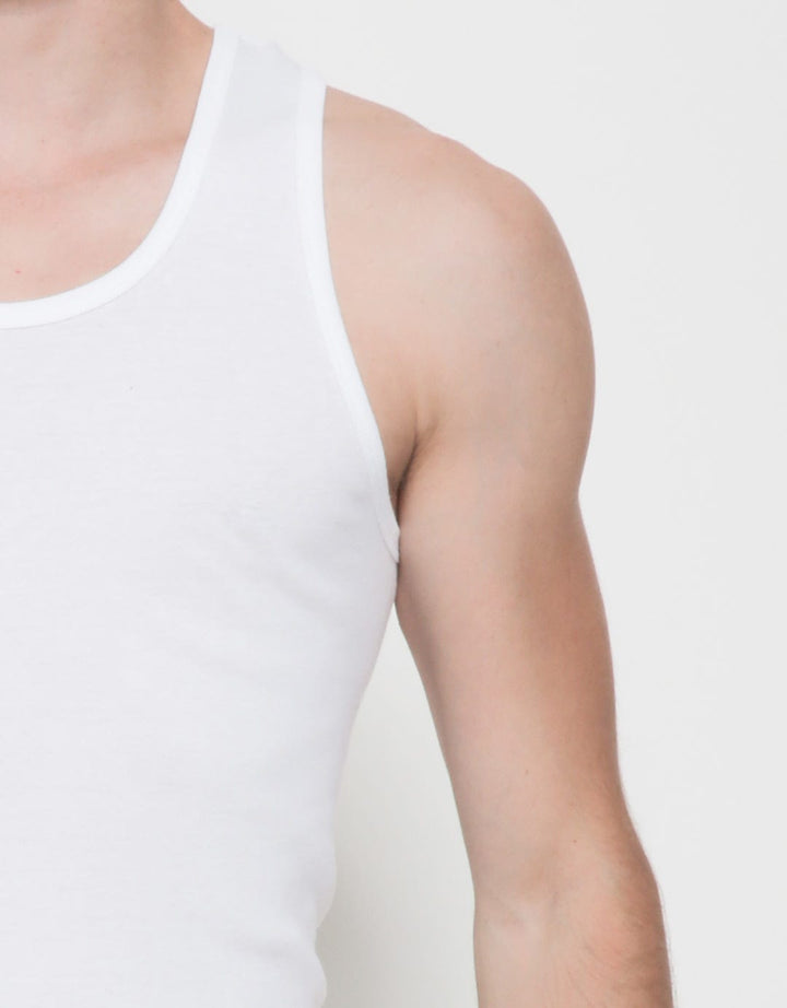 Crocodile Singlet Combed Cotton Pria