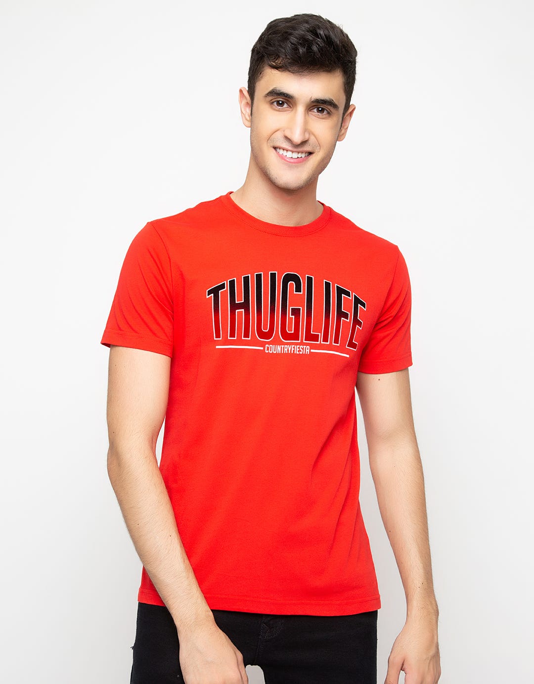 Country Fiesta T-shirt Detail Print Thug Life