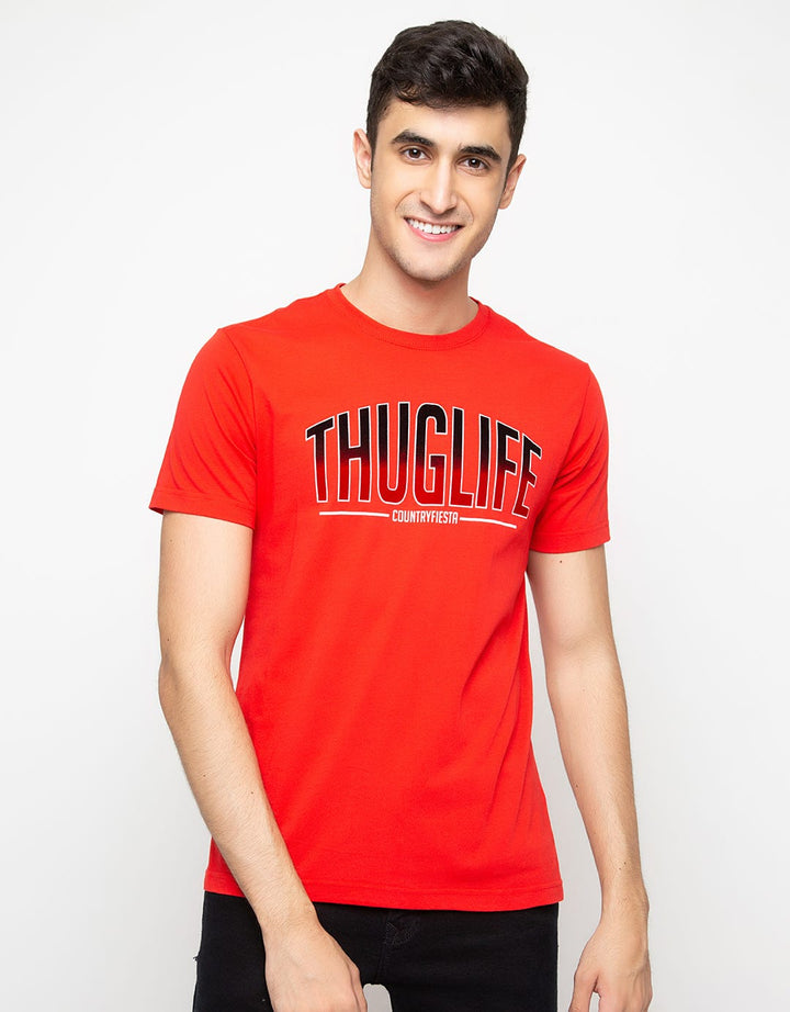 Country Fiesta T-shirt Detail Print Thug Life