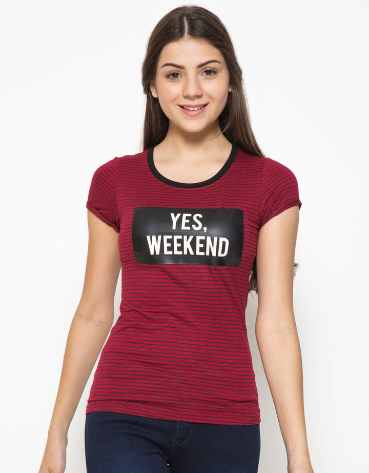 Logo Jeans Weekende Laxy Woman Tee