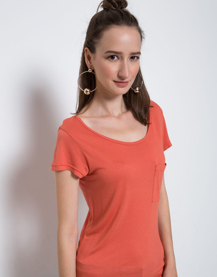 Bodytalk Square Pocket Tshirt Wanita