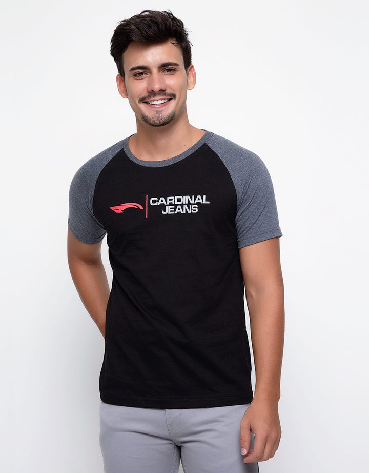 Cardinal Jeans T-shirt Raglan Print Wording