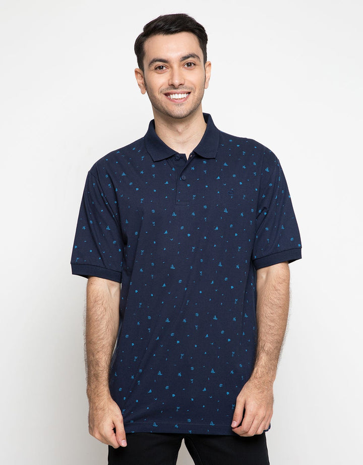 Cole Polo Rotary Print Neon