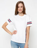 Connexion Round Neck C&amp;S Rib Arms Women's Short Sleeve T-Shirt