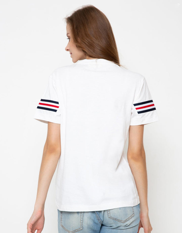 Connexion Round Neck C&amp;S Rib Arms Women's Short Sleeve T-Shirt
