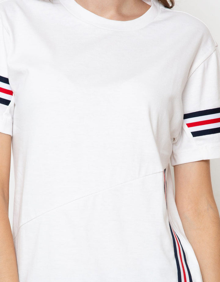 Connexion Round Neck C&amp;S Rib Arms Women's Short Sleeve T-Shirt