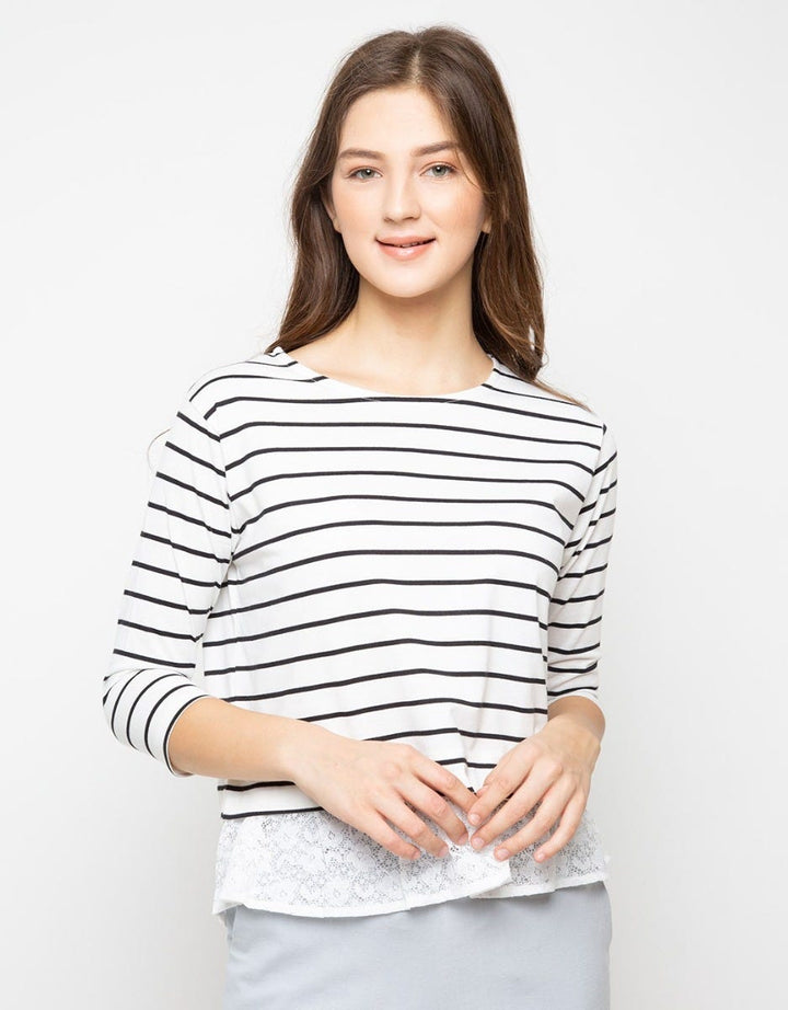 LS STRIPES WITH RUFF