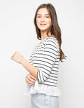 LS STRIPES WITH RUFF
