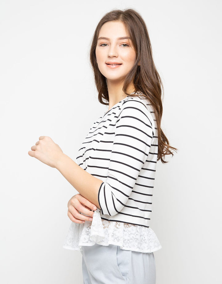 LS STRIPES WITH RUFF