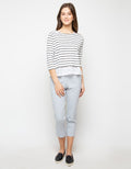 LS STRIPES WITH RUFF