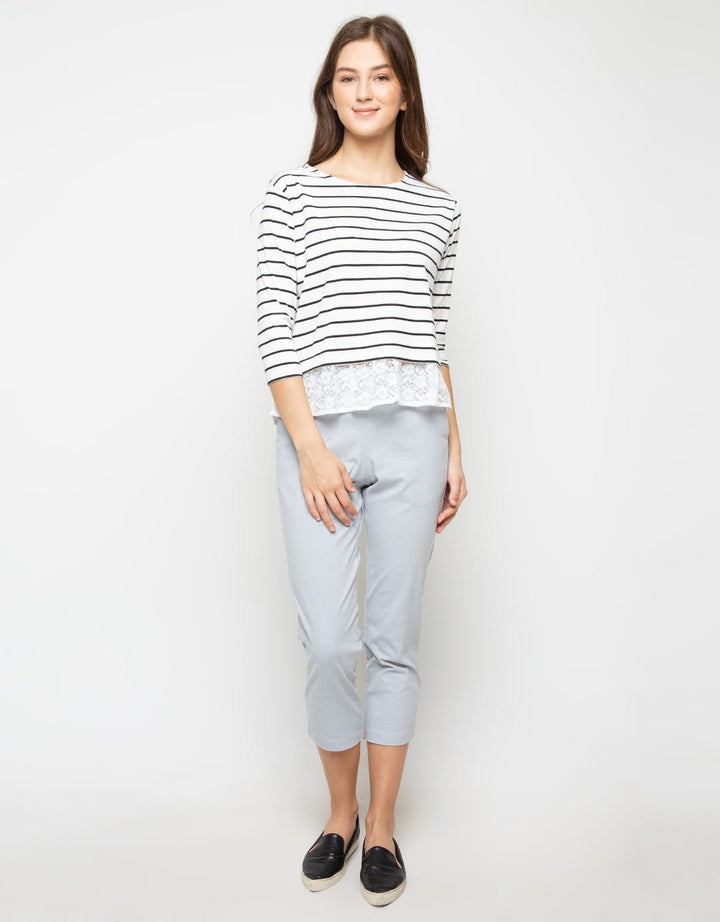LS STRIPES WITH RUFF