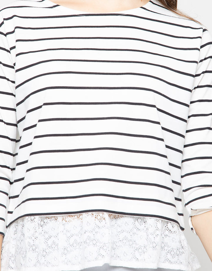 LS STRIPES WITH RUFF