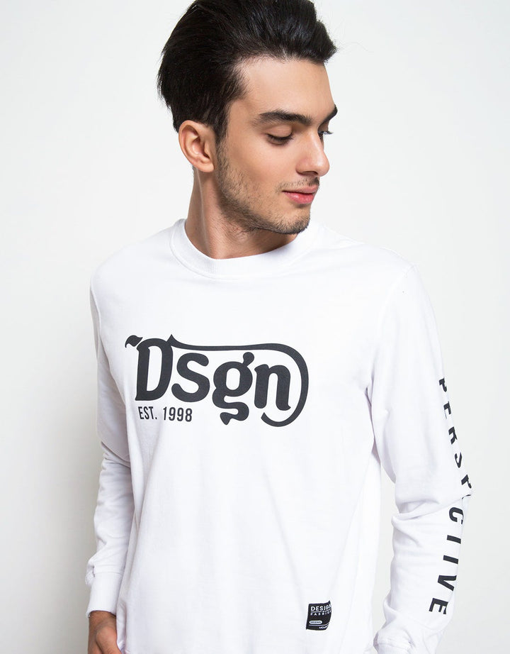 D&F T-shirt Lengan Panjang Print Brand