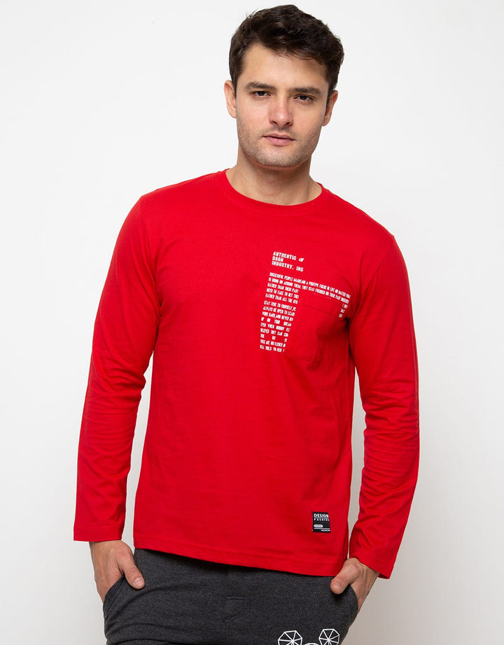 D&F T-shirt Lengan Panjang Print Wording