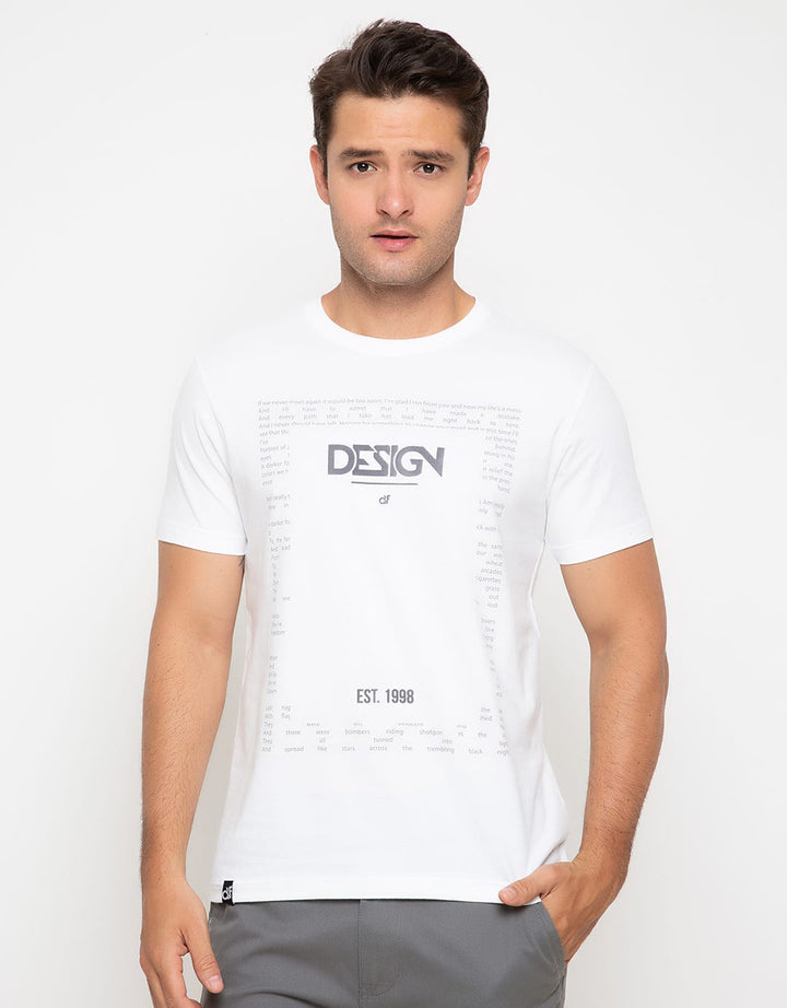 D&F T-shirt Lengan Pendek Print Wording