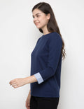CBLUE TOP KNIT LS W/