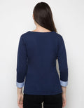 CBLUE TOP KNIT LS W/