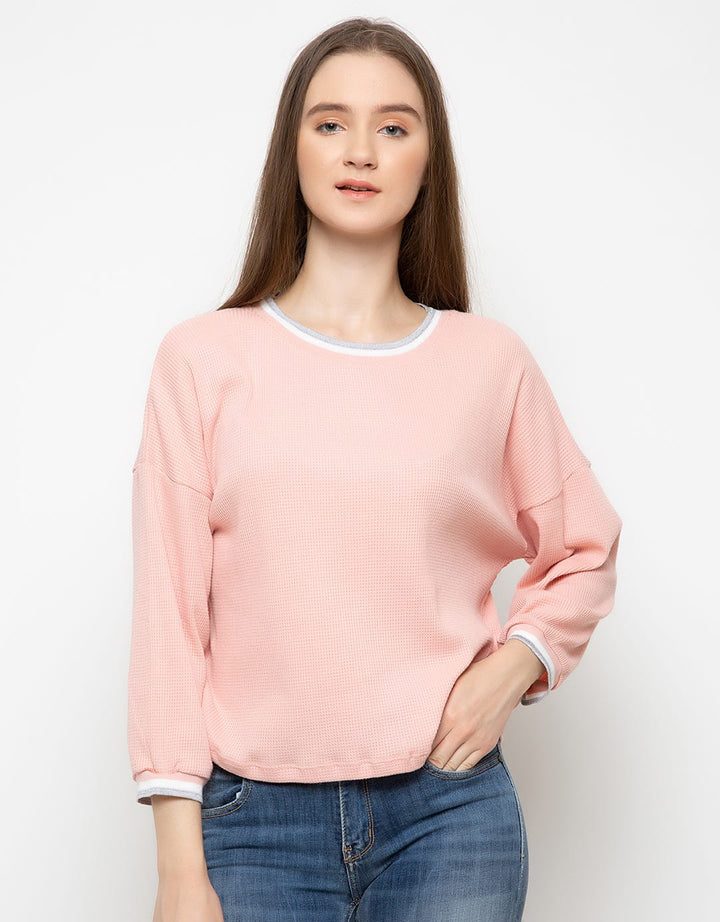 TOP KNIT LS PRT KTK