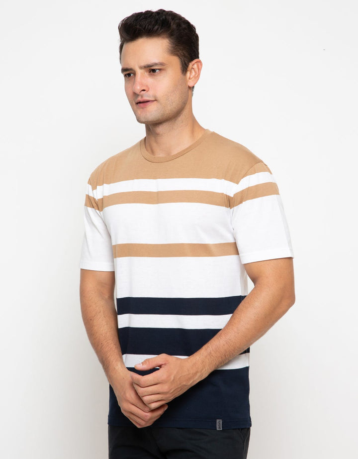 Details Stripe Color Kaos Casual Pria