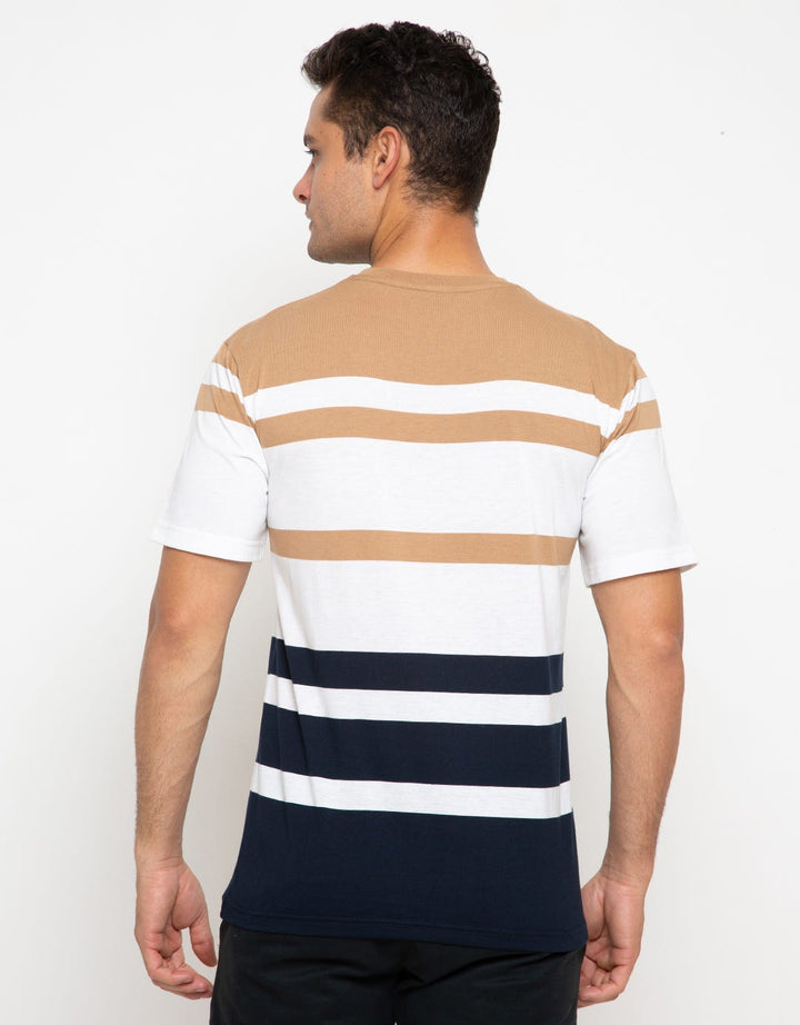 Details Stripe Color Kaos Casual Pria