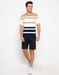 Details Stripe Color Kaos Casual Pria
